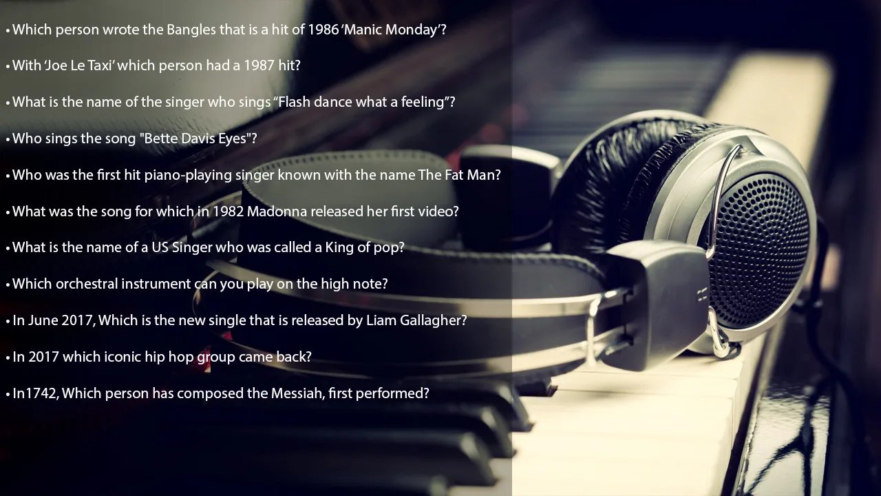 trivia questions on music