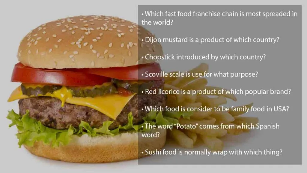 food-trivia-questions for adults and yougsters