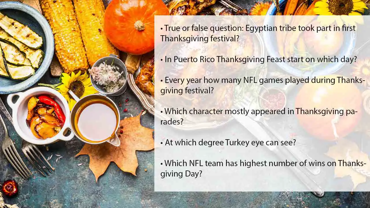 59+ Thanksgiving Day questions with answers[Thanksgiving History]