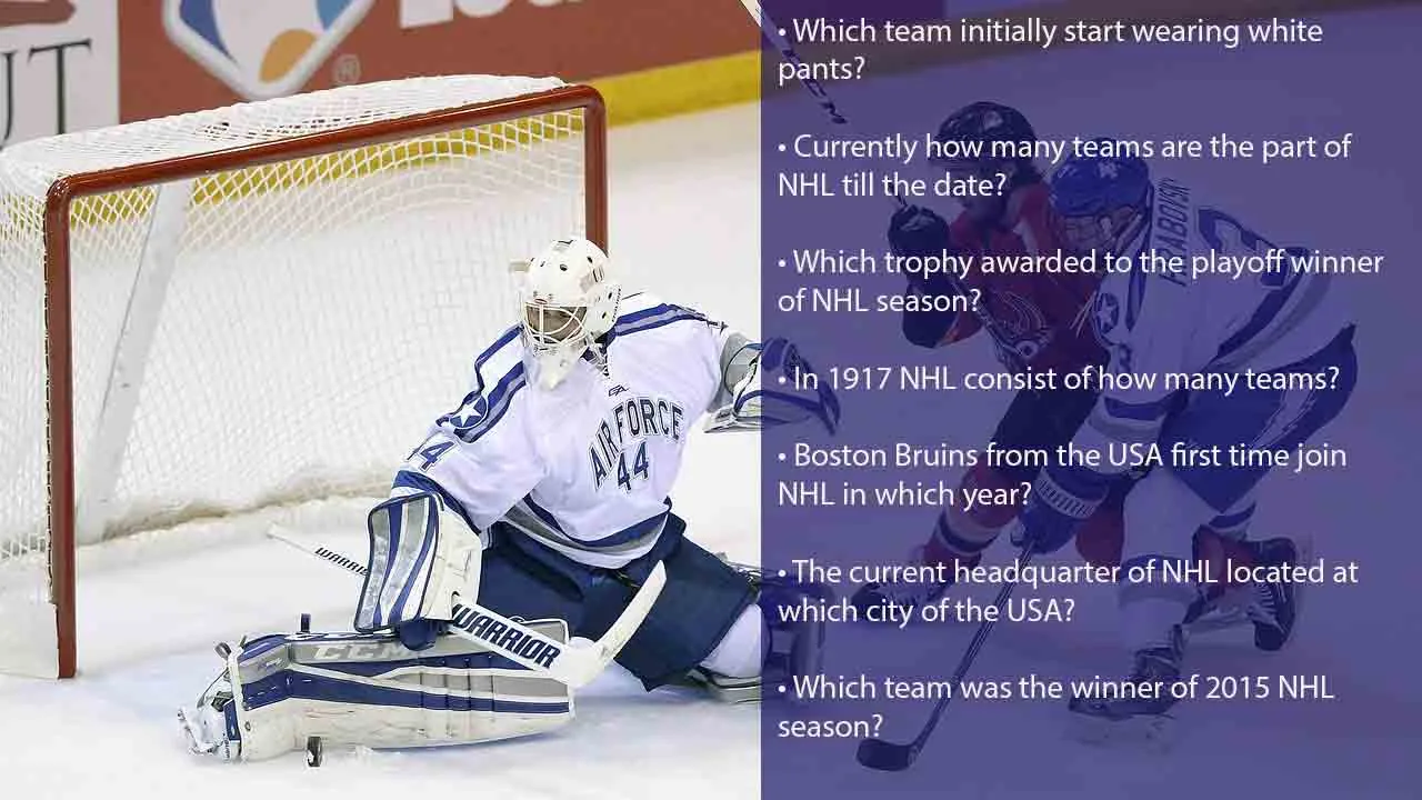 NHL trivia questions with answers