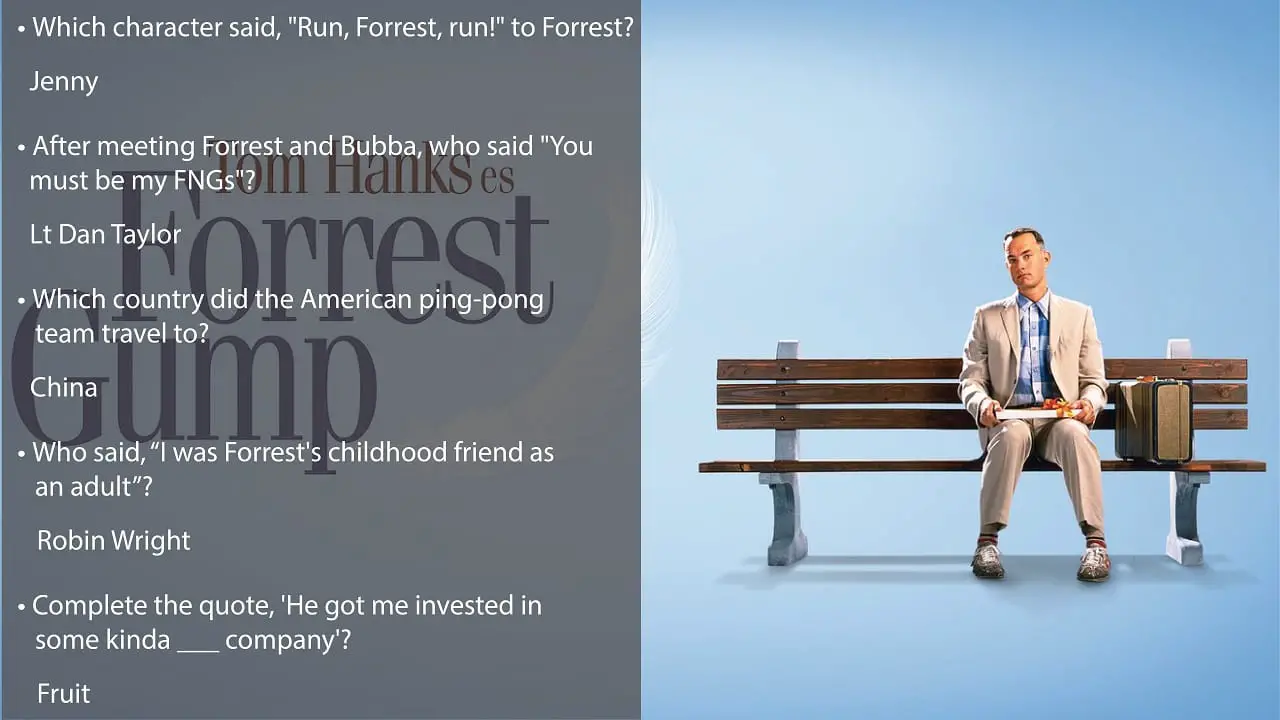 65 Forest Gump Trivia Questions And Answers